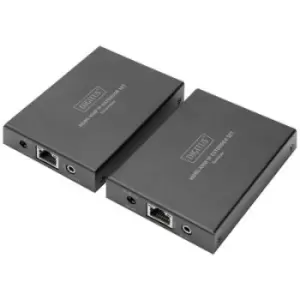 Image of Digitus DS-55507 HDMI / RJ45 Adapter [1x HDMI socket - 1x HDMI socket] Black HDMI-enabled, High Speed HDMI, Ultra HD (4k) HDMI