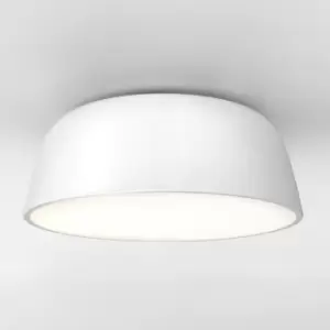 Image of Taiko Cylindrical 40cm Bowl Ceiling Light, White