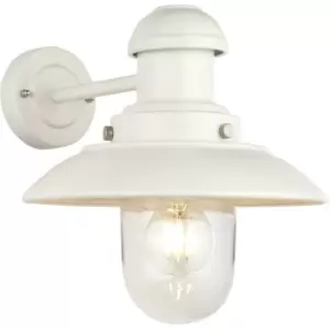 Image of Endon Collection Lighting - Endon Hereford Modern Outdoor Dome Wall Light Gloss Stone Painted Finish Glass Shade, IP44