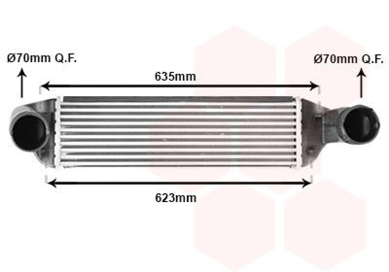 Image of VAN WEZEL Intercooler VAN WEZEL 06004581