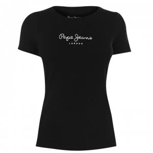 image of Pepe Jeans Core Logo T-Shirt - 999 BLACK