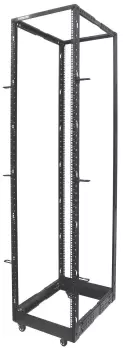 Image of Network Rack - Open Frame (4-Post) - 45U - Black - Flatpack - Max 360kg - 19" - Three Year Warranty - Freestanding rack - 45U - 360 kg - Adjustable fe