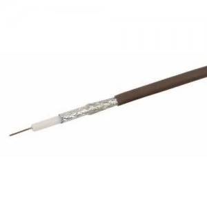 Image of Labgear Brown Single 1mm CCS 75Ohm RG6 Digital Satellite Aerial Cable With Foam Filled PE and Aluminium Foil 27600ALB - 1 Meter