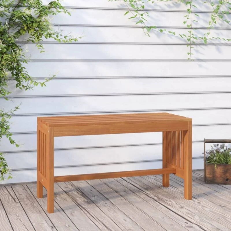 Image of VIDAXL Vidaxl - Garden Bench 80cm Solid Wood Eucalyptus 8720845754167