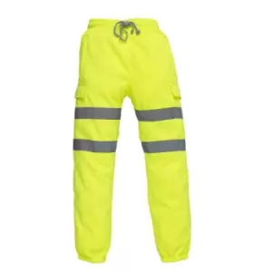 Image of Yoko Adults Unisex Hi Vis Jogging Pants (3XL) (Hi-Vis Yellow)