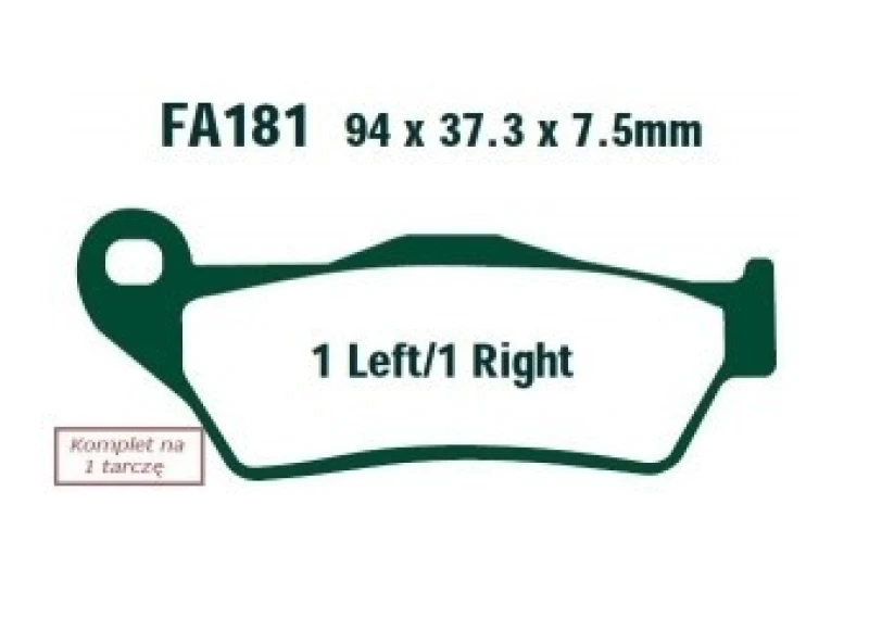 Image of EBC Brakes FA181TT Brake pad set Brake Pad Set,disc brake (402)