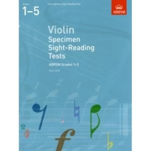 Image of Violin Specimen Sight-Reading Tests, ABRSM Grades 1-5 : From 2012