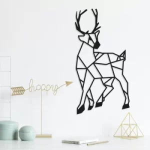 Image of Gazelle Black Decorative Metal Wall Accessory