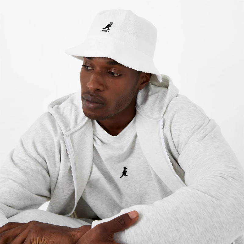 Image of Kangol Boucle Bucket Hat Mens - White White S - M