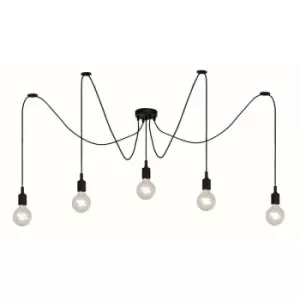 Image of Lucide FIX - Cluster Pendant Light - 5xE27 - Black