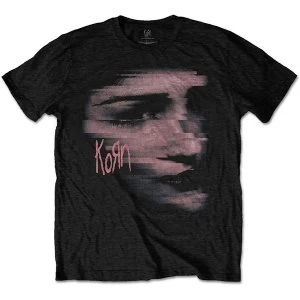 Image of Korn - Chopped Face Unisex Large T-Shirt - Black