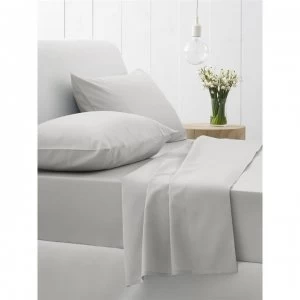 image of Sheridan 500tc cotton sateen flat sheet - Silver