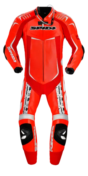 Image of Spidi Track Replica Evo Red White 1 Piece Size 46