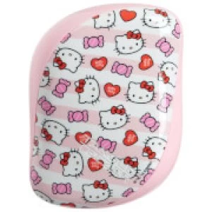 image of Tangle Teezer Compact Styler Hairbrush - Hello Kitty Candy Stripes