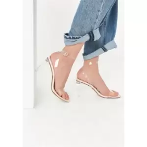 Missguided Mid Illusion Heeled Sandals - Clear