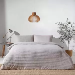 image of The Linen Yard Polka Tuft Single Duvet Cover Set Cotton Stone