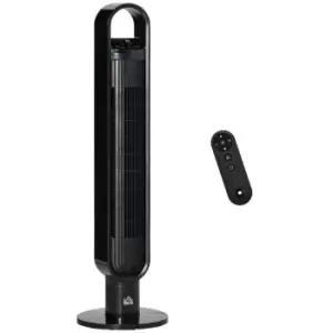 image of Homcom Freestanding Anion Oscillating Tower Fan - Black