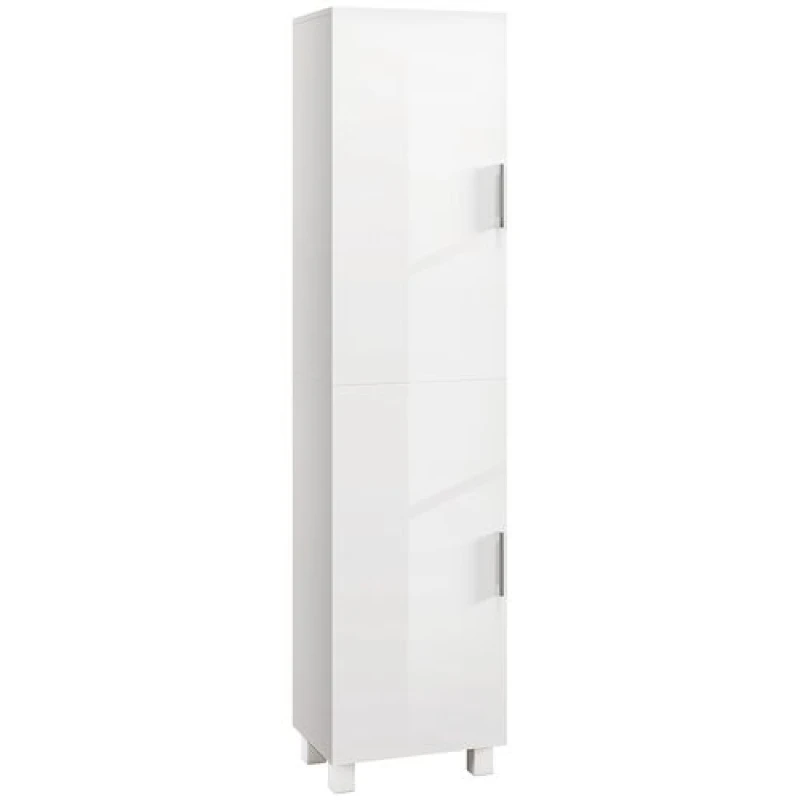 Image of HOMCOM HOMCOM Tall Storage Cabinet with Adjustable Shelves and Double Doors White