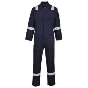 Image of Biz Flame Mens Flame Resistant Lightweight Antistatic Coverall Navy Blue 3XL 32"