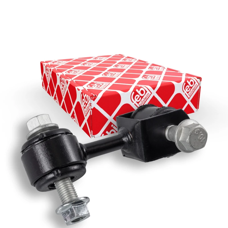 Image of FEBI BILSTEIN 34758 Anti-roll bar link OE Turbo NEW, Front Axle Right, with fastening/mounting material Steel Link Stabiliser (3229)