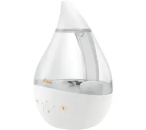 image of CRANE Drop 2.0 Aromatherapy Diffuser & Humidifier - Clear & White