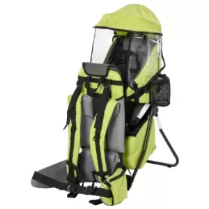 Image of HOMCOM Foldable Baby Hiking Backpack Carrier With Detachable Rain Cover 6-36 Months Green