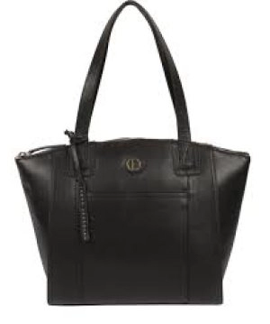 image of Pure Luxuries London Vintage Black 'Jura' Leather Handbag