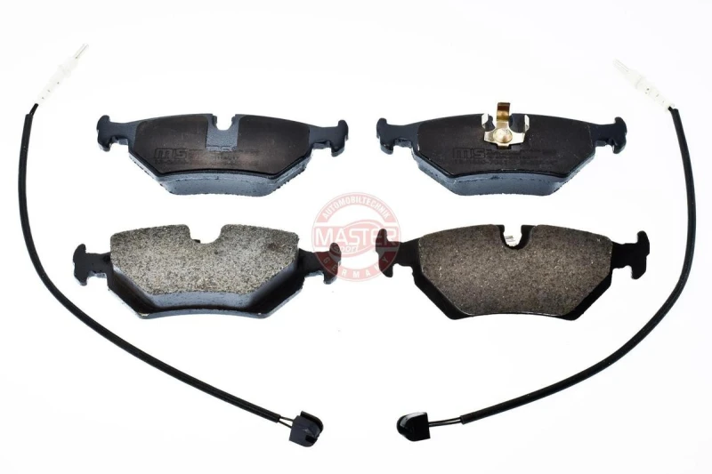 Image of MASTER-SPORT 13046070612N-SET-MS Brake pad set Premium Rear Axle, incl. wear warning contact, with anti-squeak plate Brake Pad Set,disc brake (402)