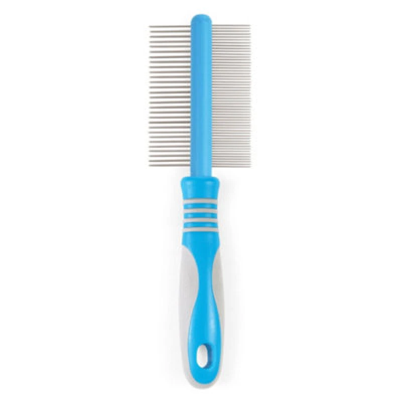 Image of Ancol Clear 'Ergo' Medium Spaced Teeth Other Double Sided Pet Dog Comb Clear