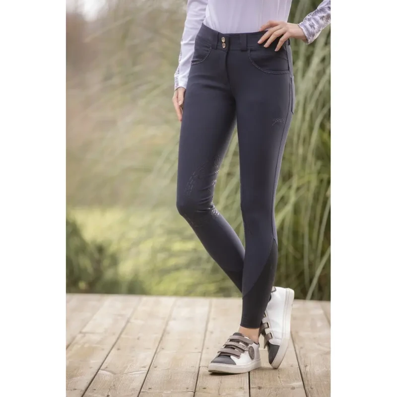 Image of Penelope Mid grip riding Trousers For Her Penelope Fun Stone Bleu Female 38