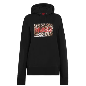 Image of Hugo Boss Dreala Pullover Hoodie Leopard Size L Women