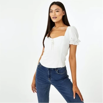 image of Jack Wills Sweetheart Prairie Blouse - Cream