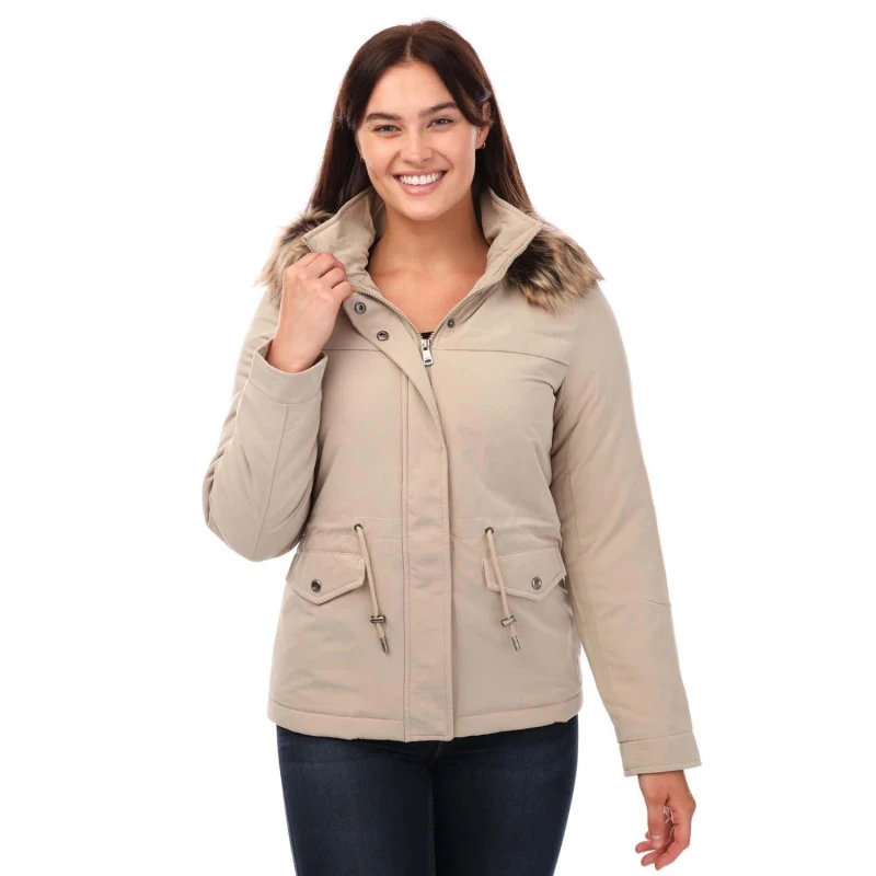 Image of Only New Starline Parka Jacket - Beige Beige 8