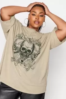 Image of Skeleton Print T-Shirt