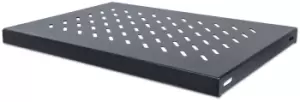 Image of Intellinet 19" Fixed Shelf, 1U, 345mm Depth, Max 50kg, Black