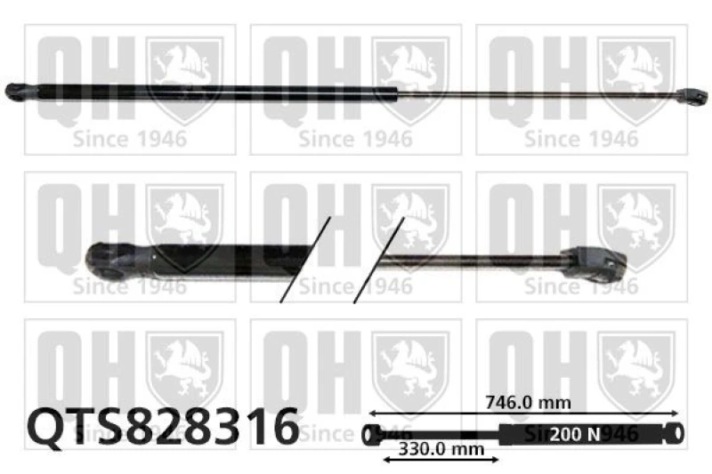 Image of QUINTON HAZELL Bonnet strut QUINTON HAZELL QTS828316