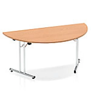 Image of Impulse 1600 Folding Semicircle Table Oak