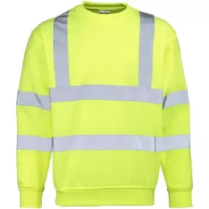 Image of RTY High Visibility Mens High Vis Sweatshirt (Pack of 2) (3XL) (Fluorescent Yellow) - Fluorescent Yellow