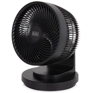 image of Black & Decker 11" Air Circulator Desk Fan with 7 Hour Timer - Black