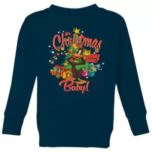 image of Looney Tunes Its Christmas Baby Kids Christmas Jumper - Navy - 11-12 Years