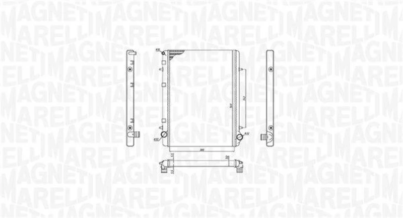 Image of MAGNETI MARELLI Engine radiator MAGNETI MARELLI 350213195900