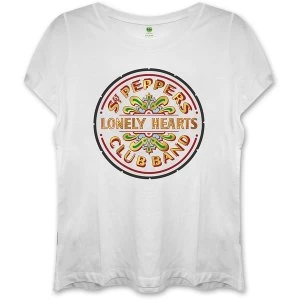 Image of The Beatles - Sgt Pepper Womens Large T-Shirt - White