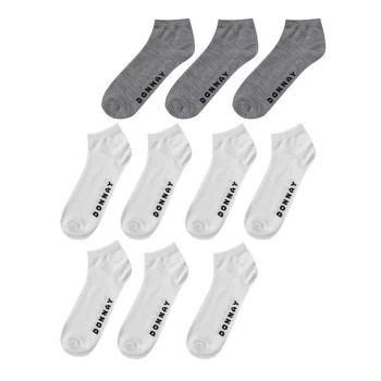 image of Donnay 10 Pack Trainer Socks Junior - White