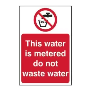 Image of This Water is Metered Do Not... - RPVC (200 x 300mm)