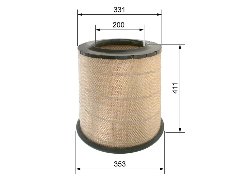 Image of Bosch F 026 400 034 Air filter Filter Insert Air Filter (8)
