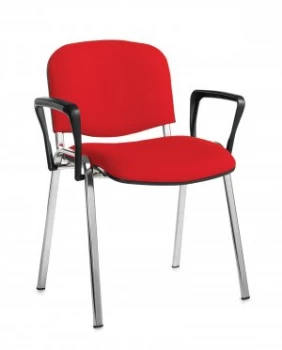 Image of Taurus Meeting Room Stackable Room With Chrome Frame and Fixed Arms