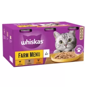 Whiskas 1+ Farm Menu in Jelly Cat Food 24 x 400g