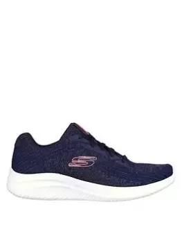 Image of Skechers Ultra Flex 3.0 Best Time Trainers, Navy, Size 4, Women
