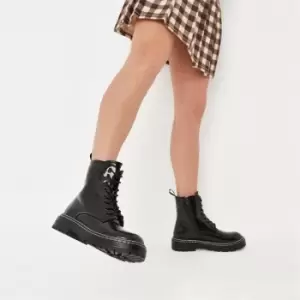 Missguided Lace Up Ankle Boots - Black