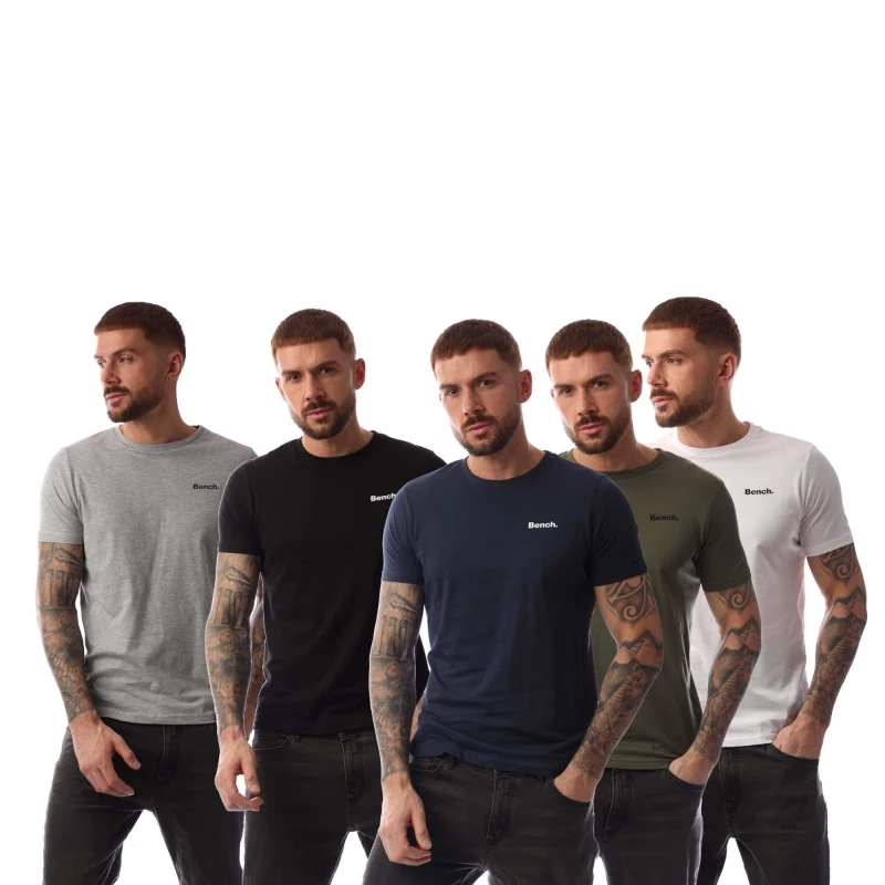 Image of Bench Oliver 5 Pack T-Shirts Multi Colour male M